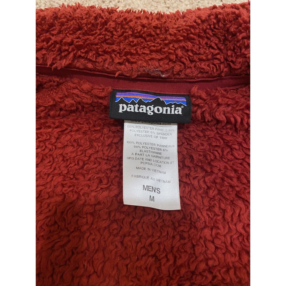 Vintage Patagonia Los Gatos Red Fleece Vest Mens Medium Full Zip Pockets Outdoor - Picture 4 of 5